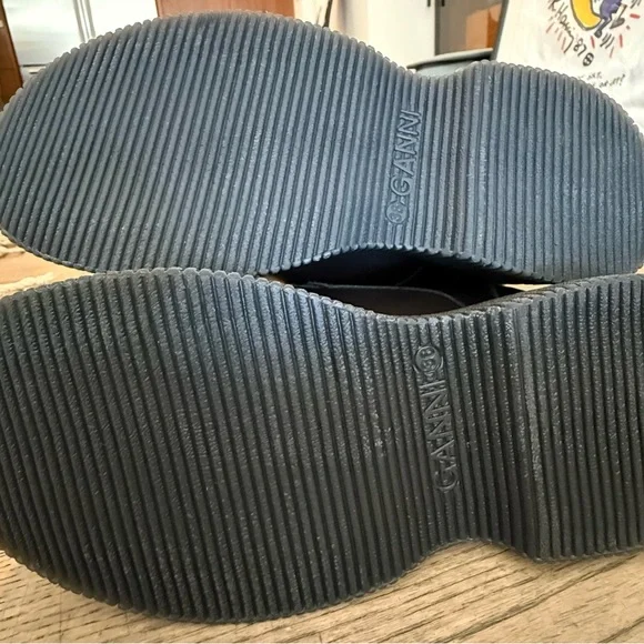 Ganni Chocolate Brown Buckle Boots w/ Black Sole - Picture 6 of 7